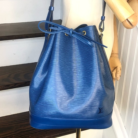 Louis Vuitton Blue Epi Leather Toledo Petit Noe Drawstring Bucket Hobo Bag